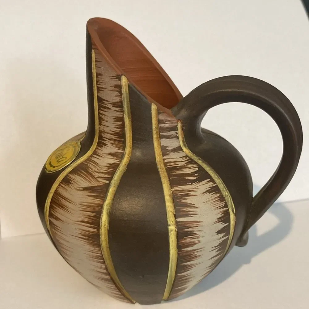 Eiwa Vase 5” Tall Hand Painted German Decorative Vintage Piece